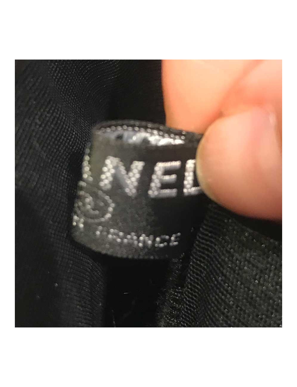 Gants noirs CHANEL TU voile et agneau 