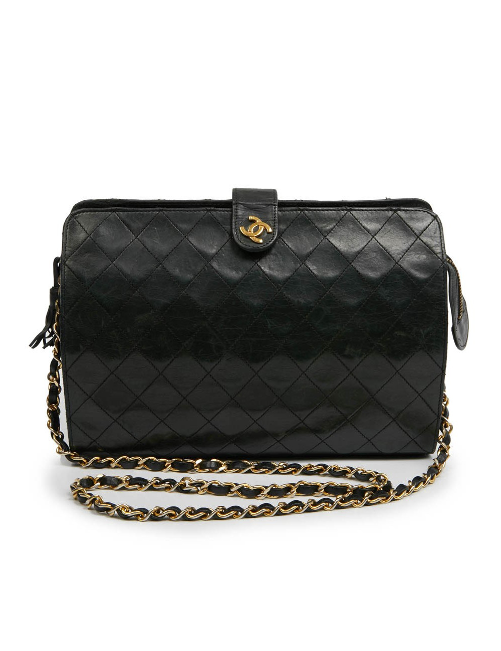 sac CHANEL pochette cuir matelassé noir