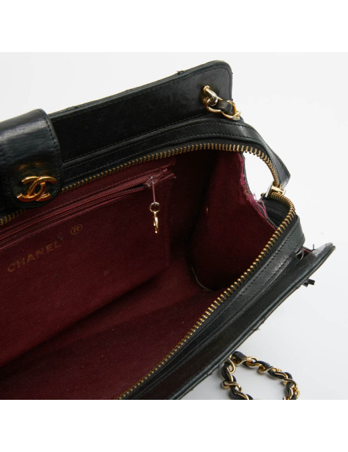 sac CHANEL pochette cuir matelassé noir