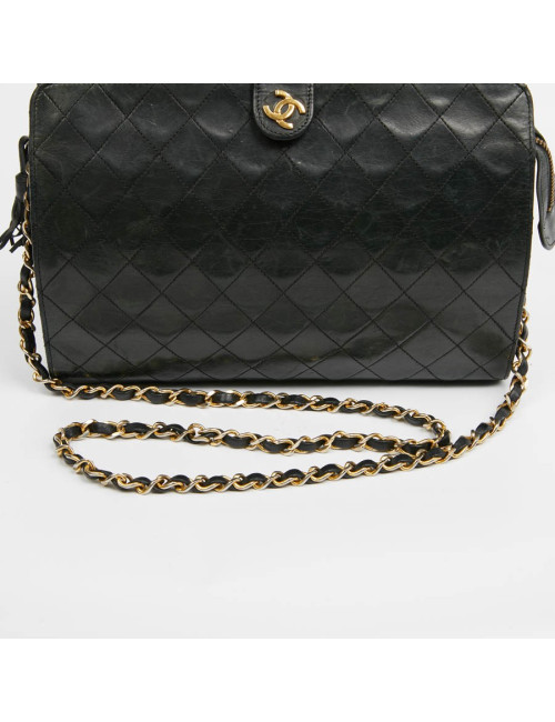 sac CHANEL pochette cuir matelassé noir