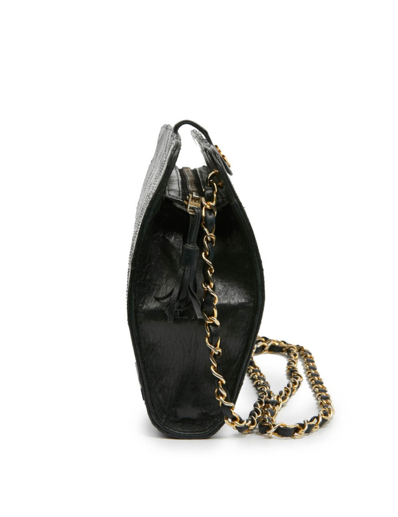 sac CHANEL pochette cuir matelassé noir