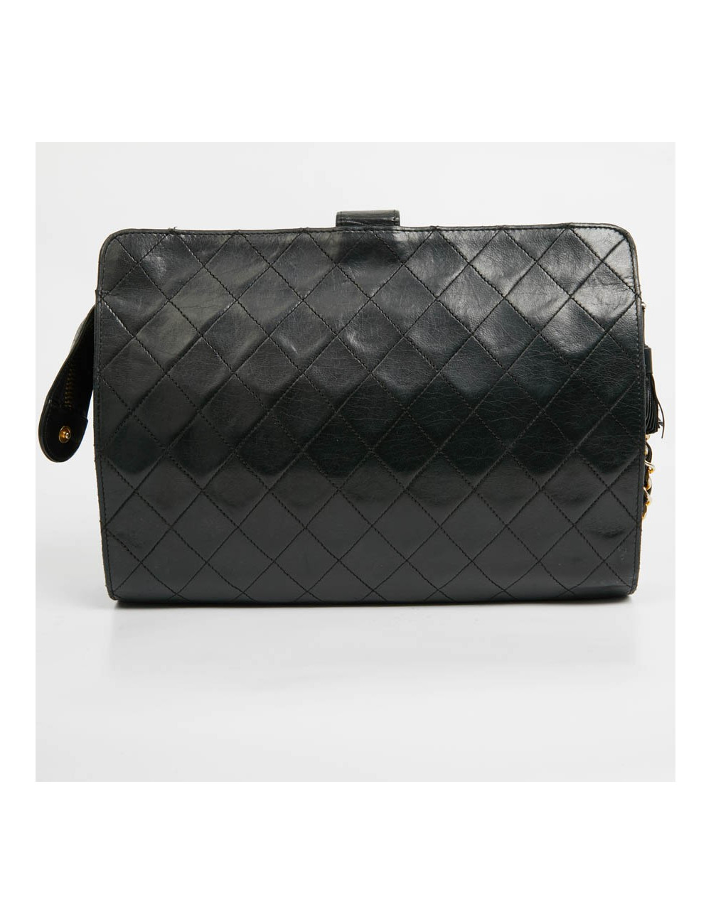 sac CHANEL pochette cuir matelassé noir