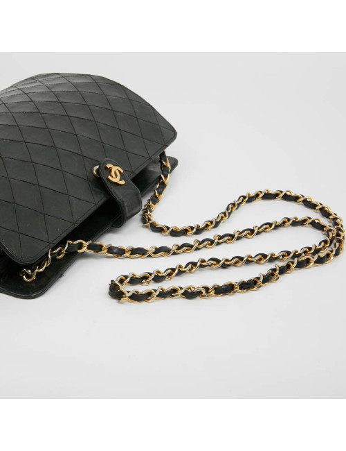 sac CHANEL pochette cuir matelassé noir