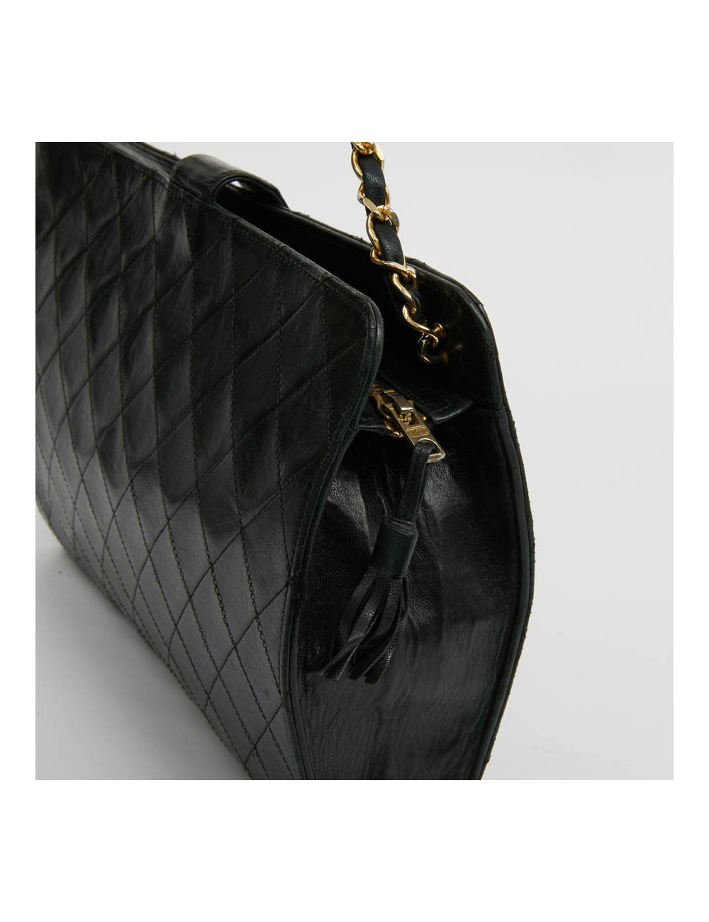 sac CHANEL pochette cuir matelassé noir