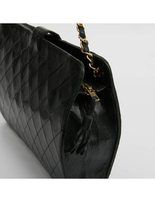 sac CHANEL pochette cuir matelassé noir