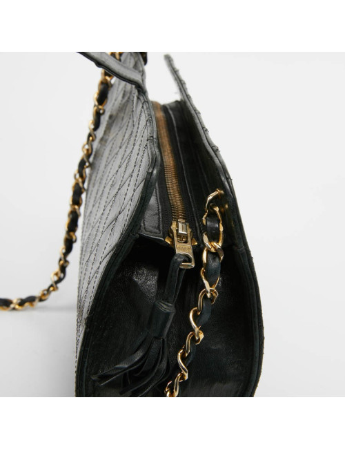 sac CHANEL pochette cuir matelassé noir