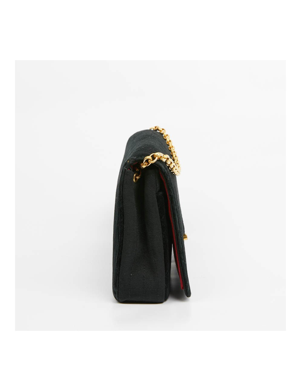 Sac CHANEL à rabat velours noir