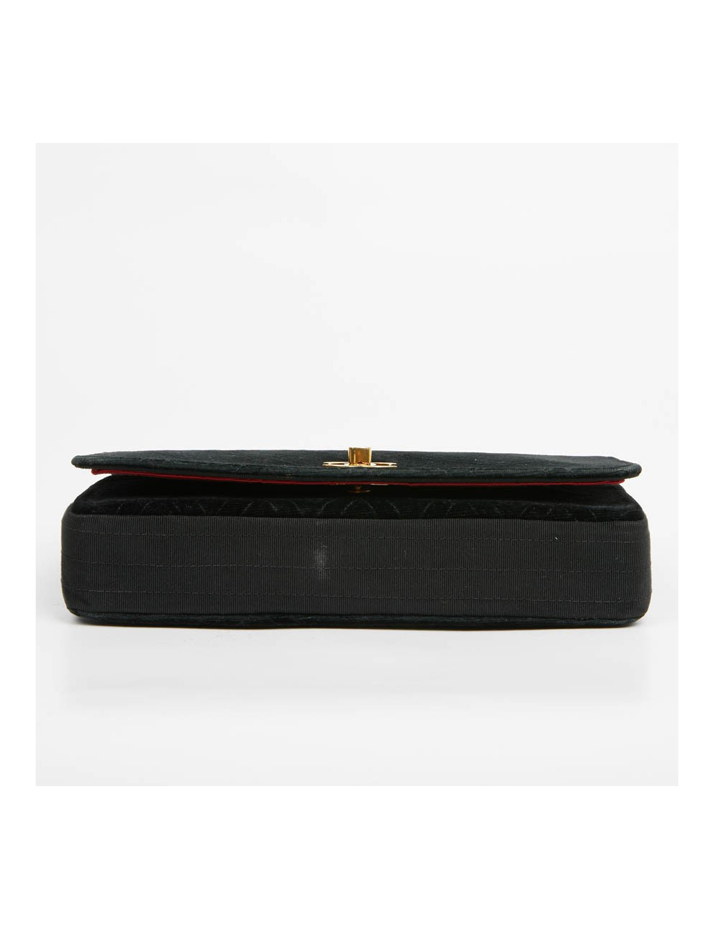 Sac CHANEL à rabat velours noir