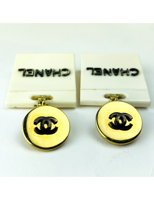 Clips d'oreille Chanel collector sac beiges