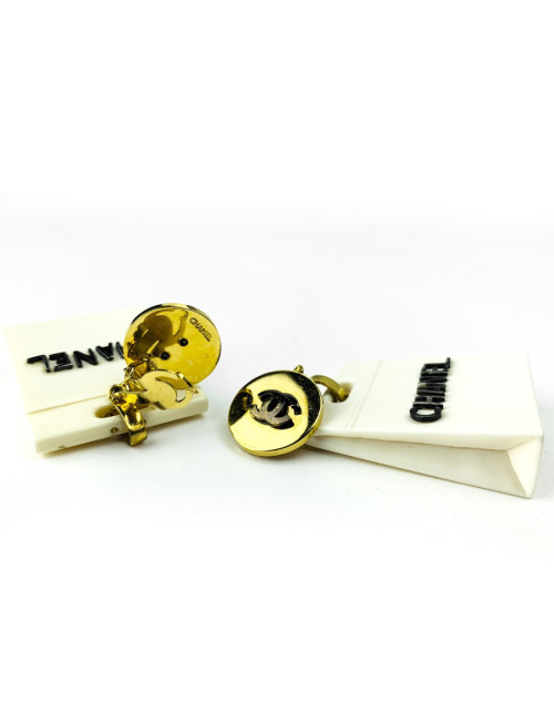 Clips d'oreille Chanel collector sac beiges