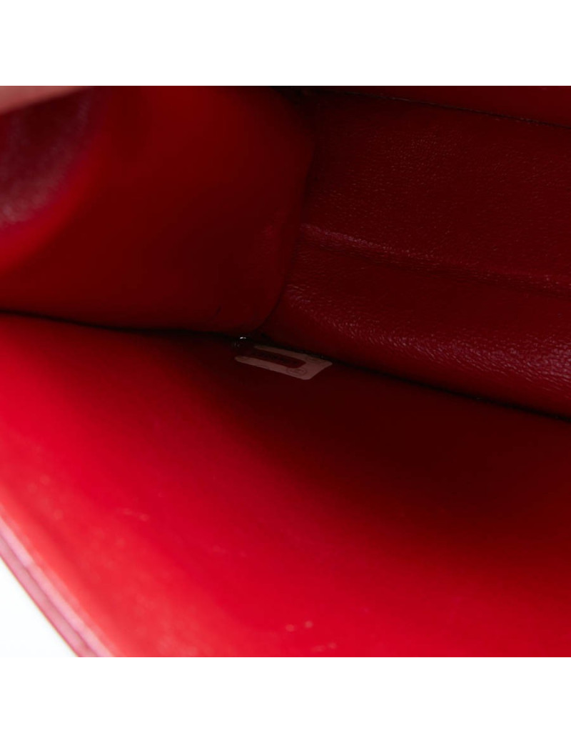 Sac épaule CHANEL cuir d'agneau matelassé rouge