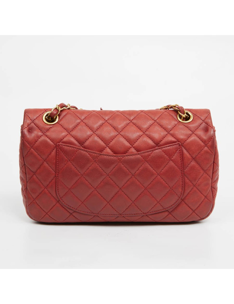 Sac Mademoiselle CHANEL cuir d'agneau rouge  Collector