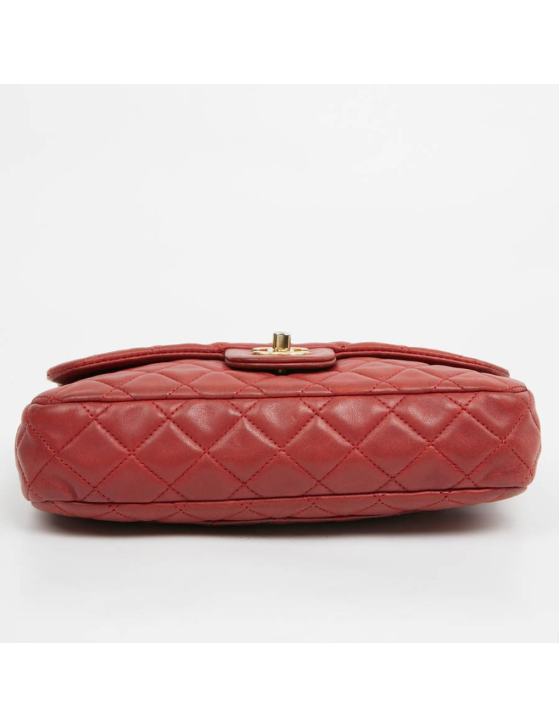 Sac Mademoiselle CHANEL cuir d'agneau rouge  Collector
