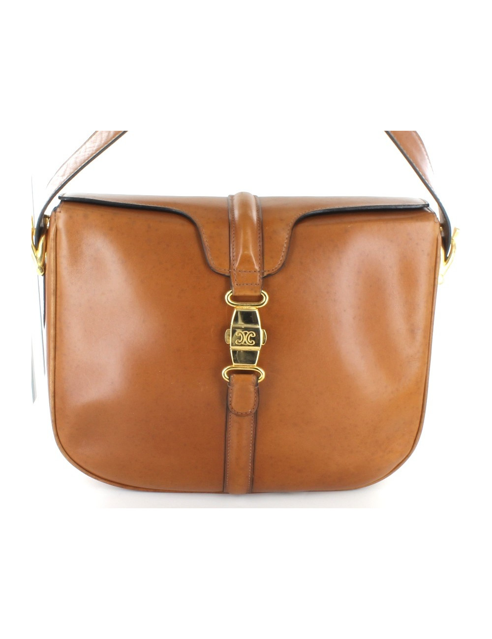 Besace CELINE en cuir box gold 