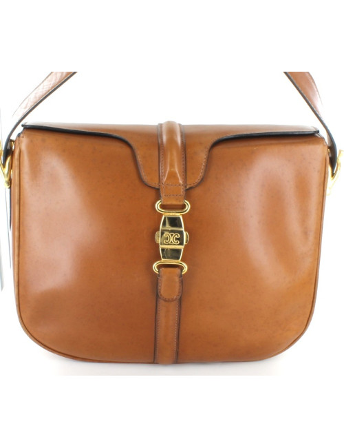 Besace CELINE en cuir box gold 