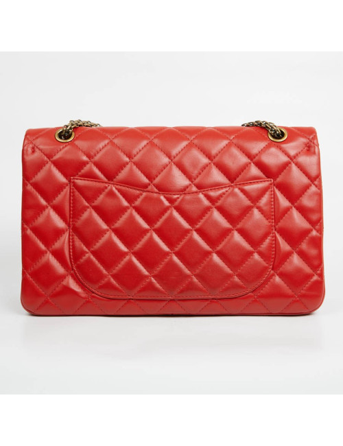 2.55 CHANEL cuir d'agneau rouge