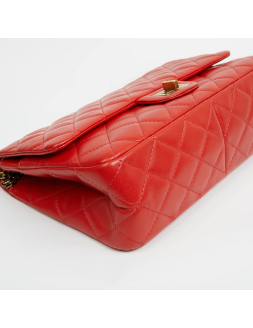 2.55 CHANEL cuir d'agneau rouge