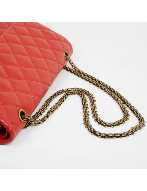 2.55 CHANEL cuir d'agneau rouge