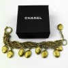 Bracelet Vintage CHANEL triple rangs et pampilles dorées