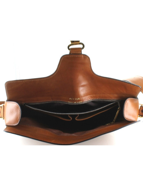 Besace CELINE en cuir box gold 