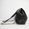 Chanel vintage black leather backpack