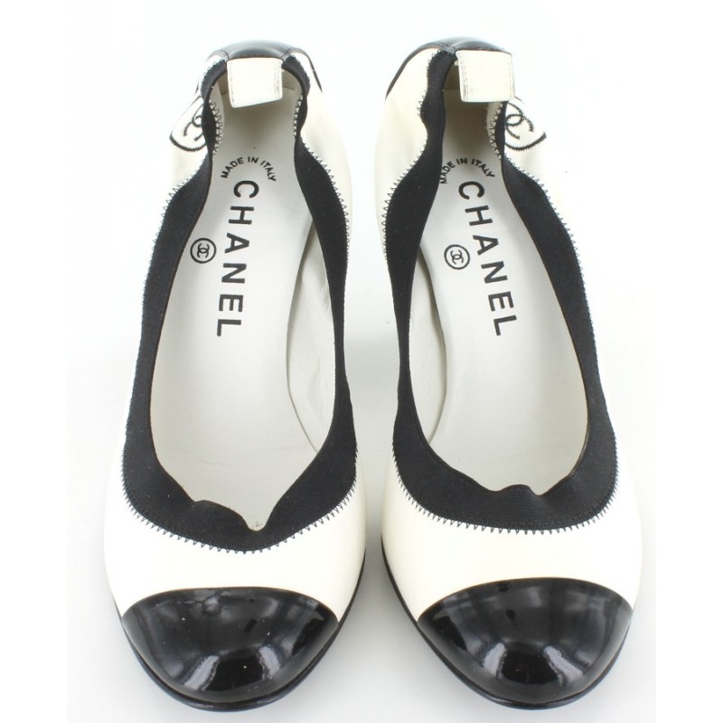 CHANEL, Shoes, Chanel Cap Toe Platform Pumps Black 365