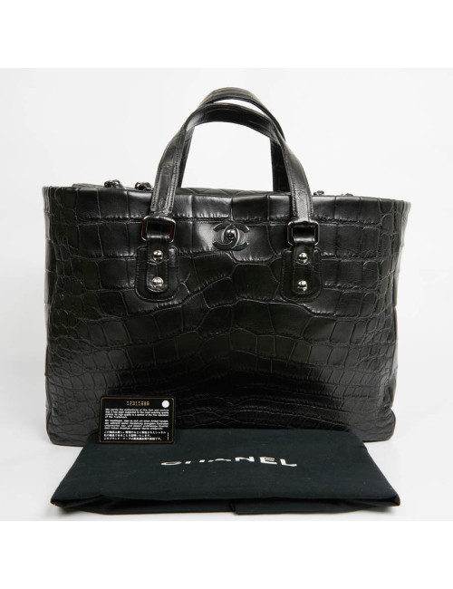 Cabas CHANEL crocodile noir