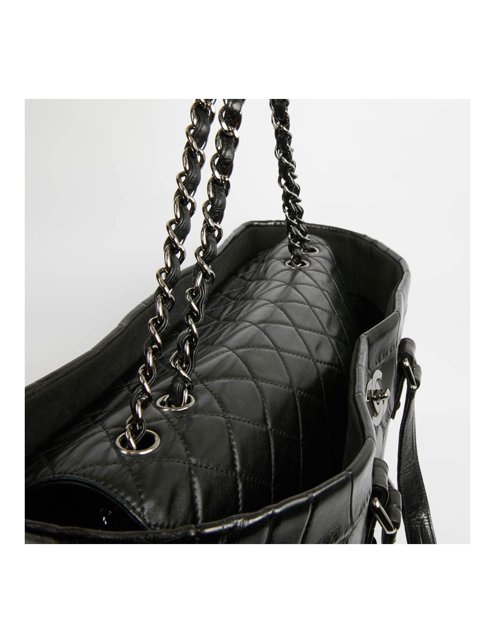 Cabas CHANEL crocodile noir