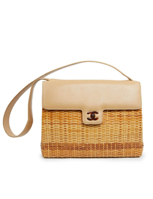 Sac osier CHANEL Vintage
