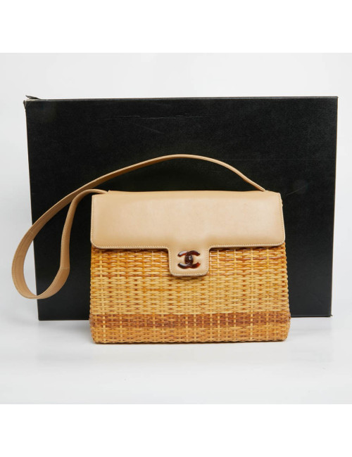 Sac osier CHANEL Vintage
