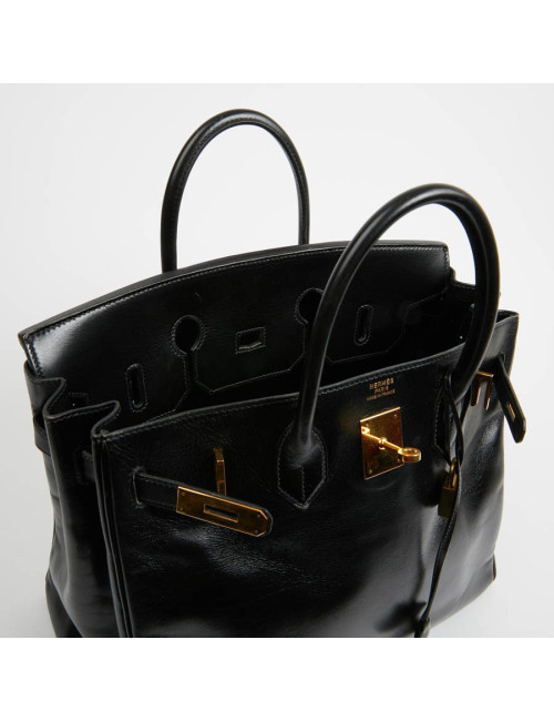 HAC 32 HERMES cuir box noir