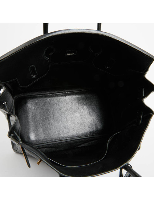 HAC 32 HERMES cuir box noir