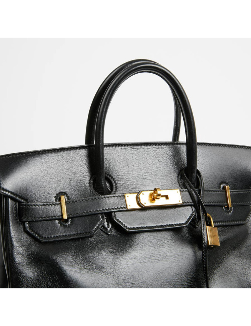 HAC 32 HERMES cuir box noir