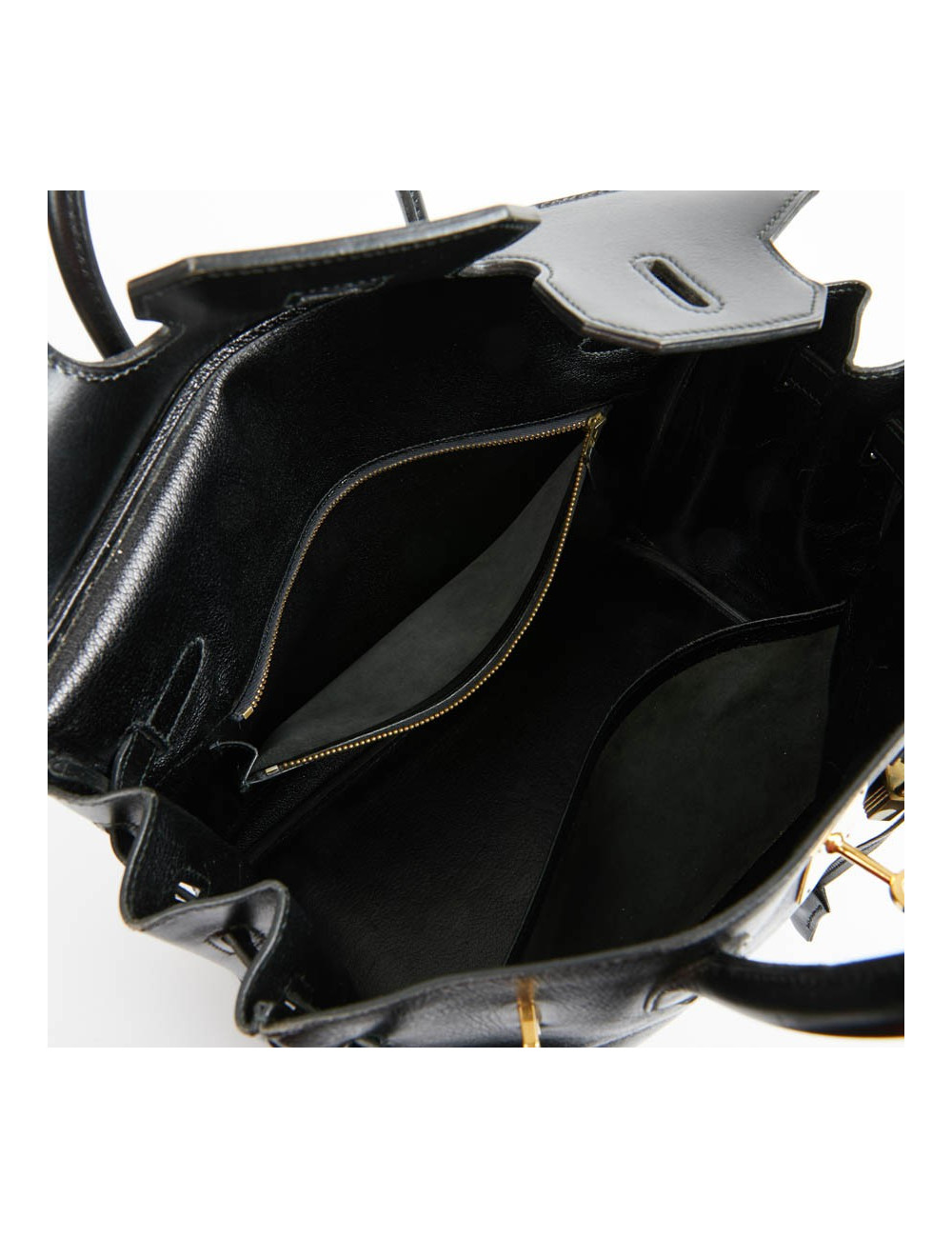 HAC 32 HERMES cuir box noir