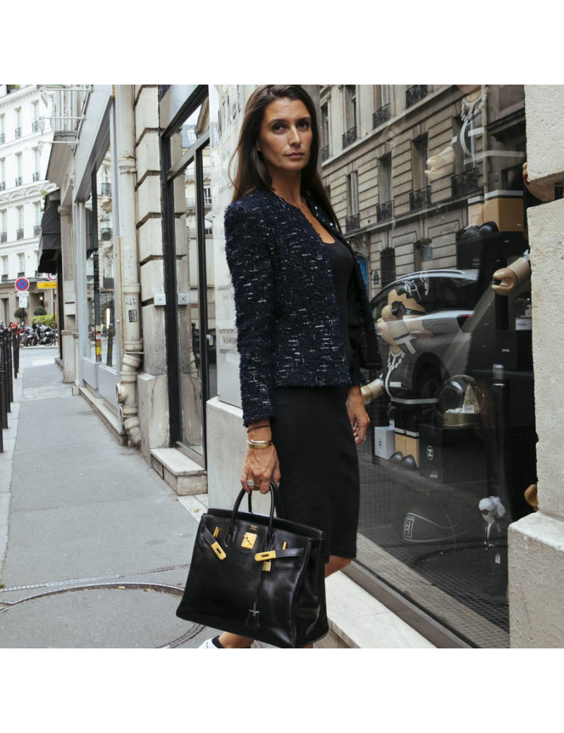 HAC 32 HERMES cuir box noir