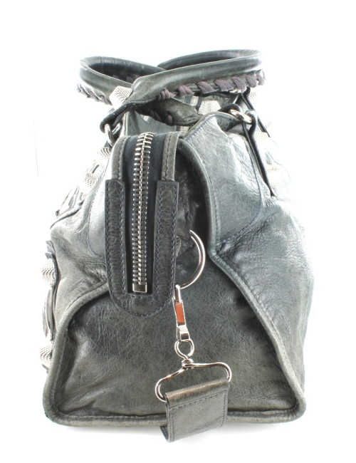 Sac BALENCIAGA Giant City argent cuir anthracite