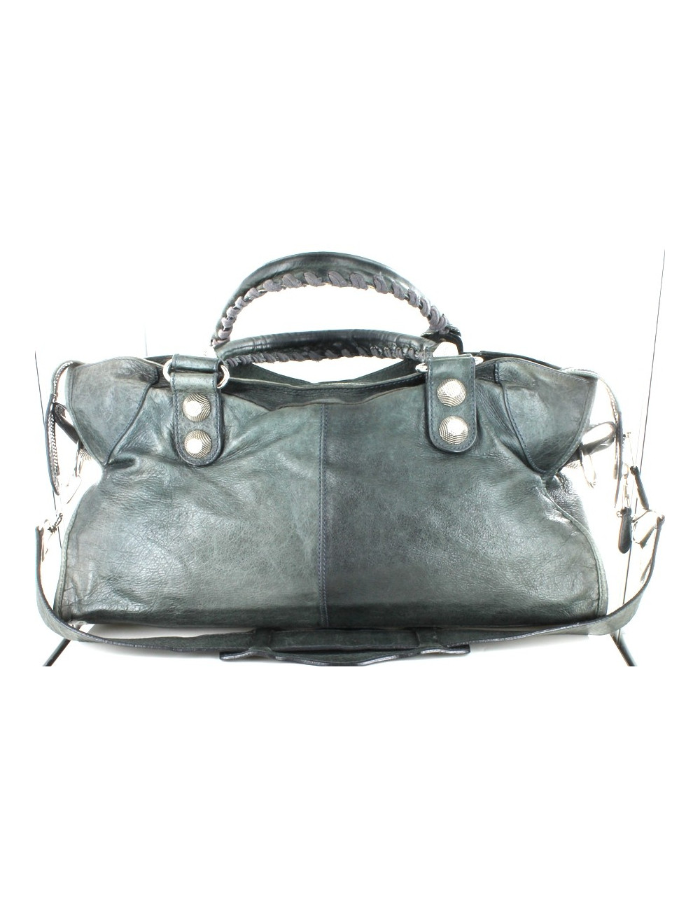 Sac BALENCIAGA Giant City argent cuir anthracite
