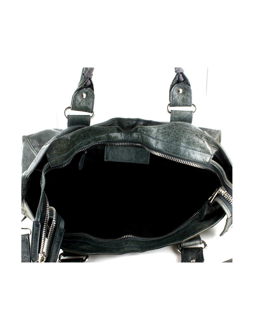 Sac BALENCIAGA Giant City argent cuir anthracite