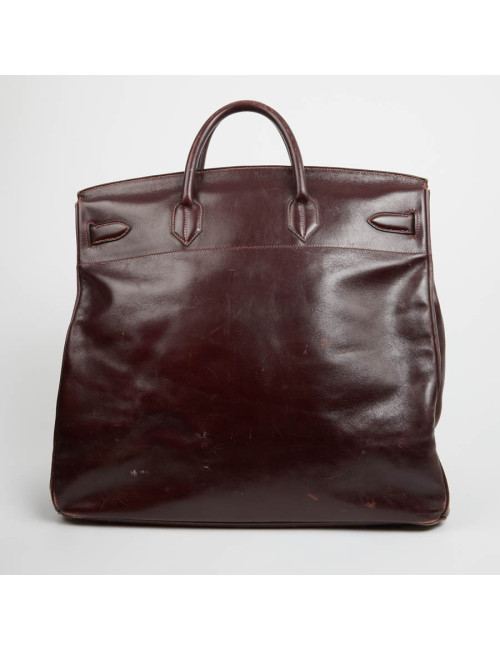 Haut à courroies 45 HERMES cuir box bordeaux 