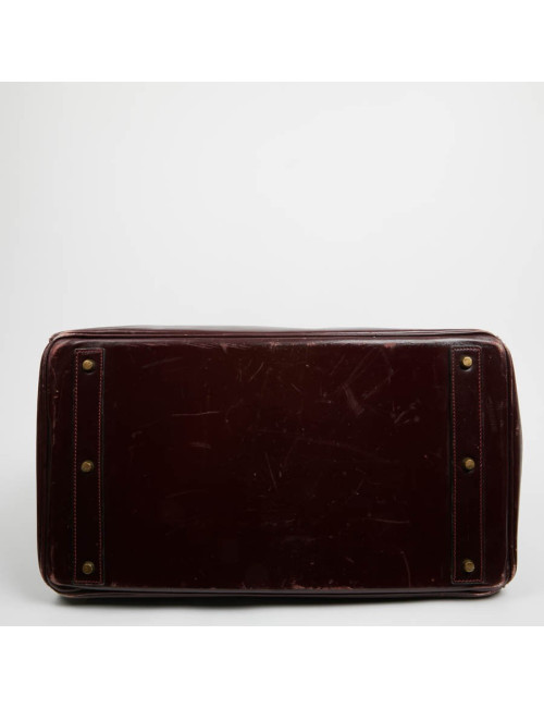 Haut à courroies 45 HERMES cuir box bordeaux 