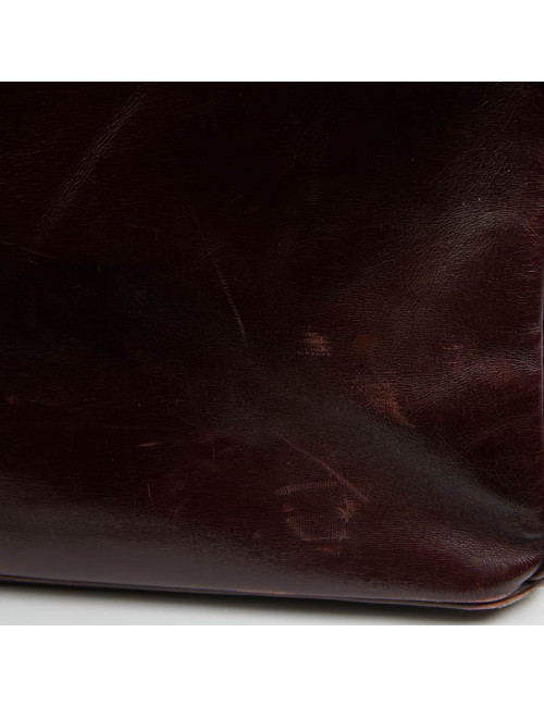 Haut à courroies 45 HERMES cuir box bordeaux 