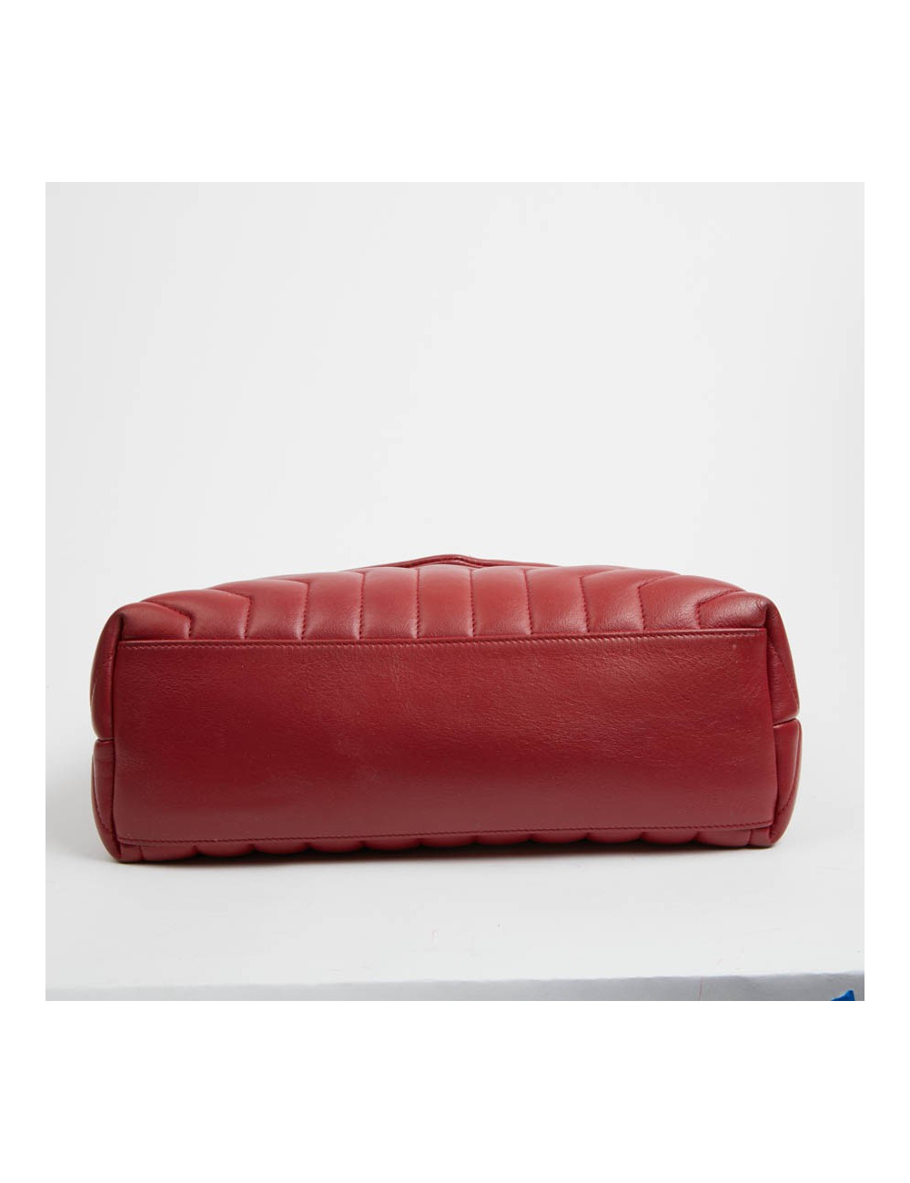 Sac YSL Loulou SAINT LAURENT cuir chevrons rouge