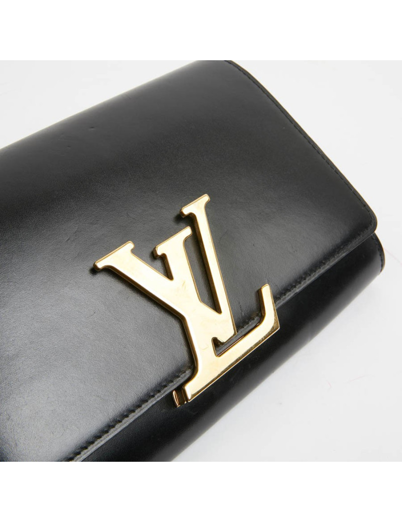 Sac Louise LOUIS VUITTON cuir lisse noir