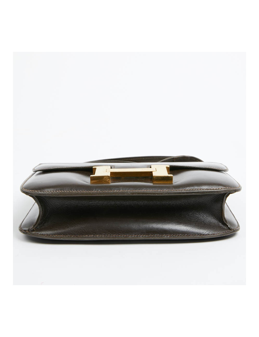 Constance HERMES cuir box marron Vintage