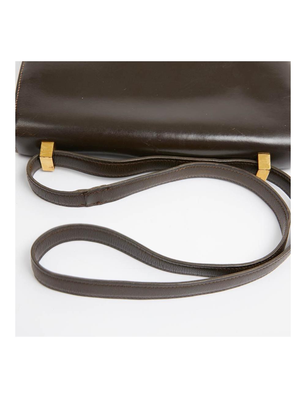 Constance HERMES cuir box marron Vintage