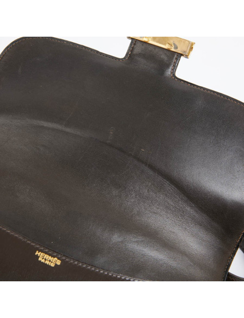 Constance HERMES cuir box marron Vintage