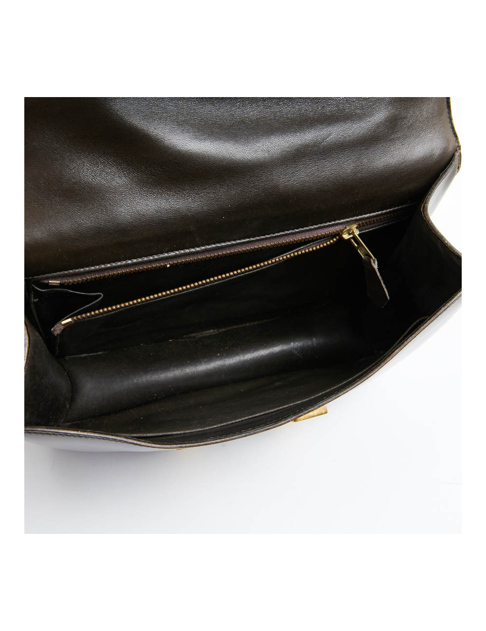 Constance HERMES cuir box marron Vintage