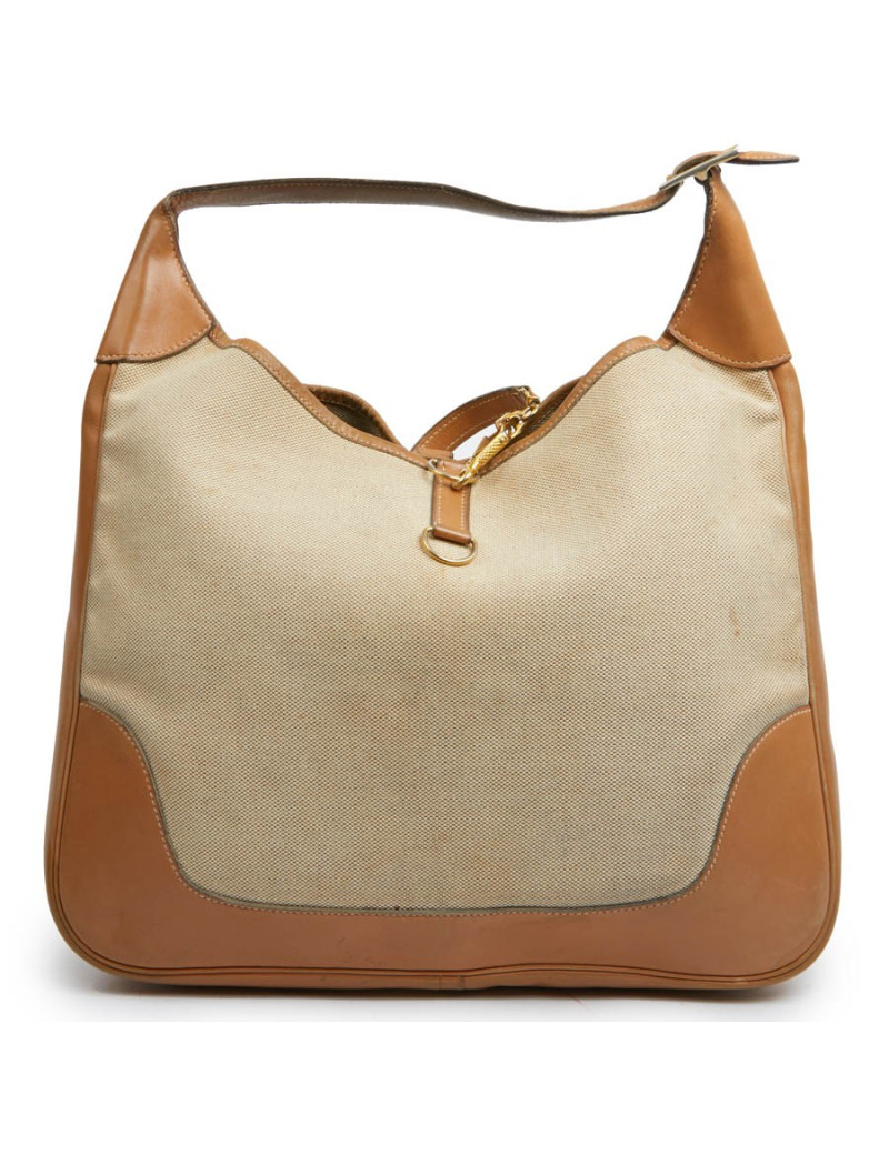 Trim HERMES toile et cuir gold