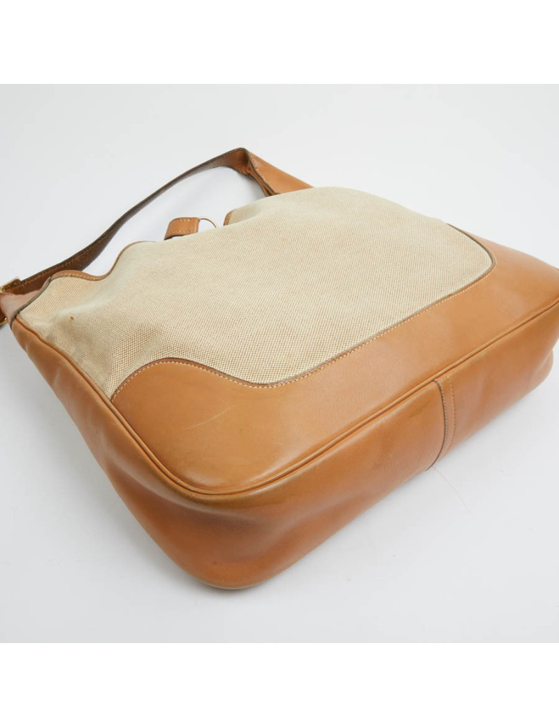 Trim HERMES toile et cuir gold