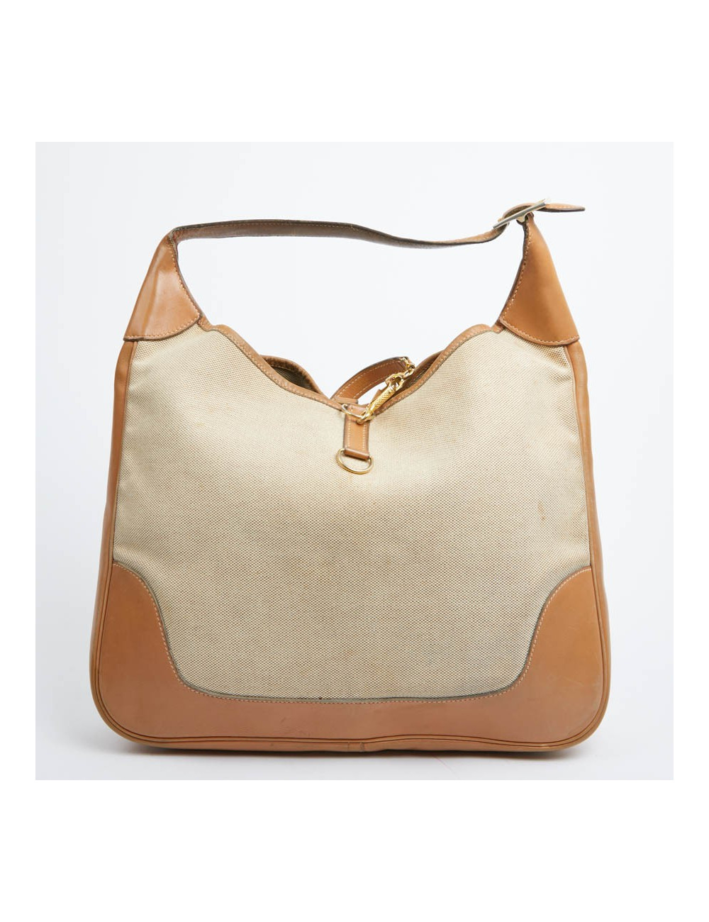 Trim HERMES toile et cuir gold